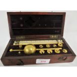 MAHOGANY CASED SYKES HYDROMETER BY DRING & FAGE