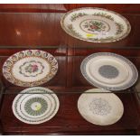 FIVE DECORATIVE CHINA PLATES INCLUDING COALPORT