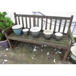 LARGE HARDWOOD GARDEN BENCH