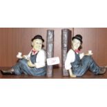 PAIR OF LAUREL AND HARDY BOOKENDS