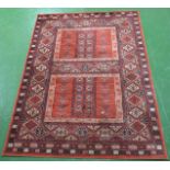 NATIONAL RUG COMPANY 'PALERMO' RECTANGULAR RED GROUND PATTERNED FLOOR RUG