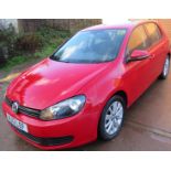 FROM DECEASED ESTATE - RED VOLKSWAGEN GOLF TSI DSG MATCH FIVE-DOOR HATCHBACK; WJ12LEF REGISTERED