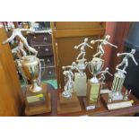 SIX BOWLING TROPHIES