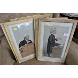 NINE FRAMED VANITY FAIR PORTRAIT PRINTS AFTER SPY, ETC