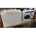 RICCAR ELECTRONIC TIP STOP 906E SEWING MACHINE WITH INSTRUCTIONS AND CASE (NEEDS PLUG)