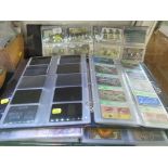 COLLECTION OF PHONE CARDS CONTAINED IN FOUR RING BINDERS, AND BOX OF LOOSE CARDS