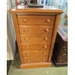 PINE WELLINGTON STYLE SECRETAIRE CHEST OF FOUR DRAWERS BENEATH FALL FRONT WITH COMPARTMENTED