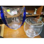 GLASS TROPHY VASE ENGRAVED FOR PLUMPTON RACECOURSE AND GLASS TROPHY BOWL FOR CHEPSTOW RACING 2016