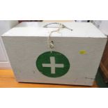 WOODEN FIRST AID BOX