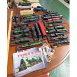 QUANTITY OF ATLAS EDITIONS STEAM RAILWAY LOCOMOTIVE MODELS WITH ASSORTED FACT SHEETS AND BOXES