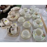 ROSINA CHINA PART TEA WARE AND H & K TUNSTALL 'HOMESTEAD' PART TEA WARE, ETC