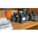 PAIR OF REGENT LUX 8 X 30 BINOCULARS AND PAIR OF PRINZ 8 X 30 BINOCULARS, TOGETHER WITH QUANTITY