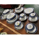 BOOTHS CHINA PART DINNER SERVICE INCLUDING LIDDED TUREENS, CHARGERS, PLATES, ETC