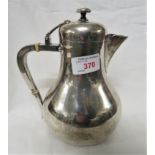 RUSSIAN SILVER LIDDED JUG OR HOT WATER POT, STAMPED 84 AND OTHER STAMPED MARKS [SEE ILLUSTRATING