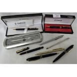 SELECTION OF PENS INCLUDING PARKER FOUNTAIN PEN