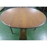 ERCOL MID ELM DROP LEAF GATE LEG DINING TABLE