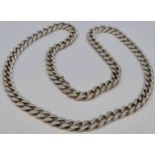 Chunky 925 white metal gent's neck chain, length about 58cm, 3.1 ozt, stamped 925 and import marks