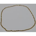 Yellow metal twist-chain necklace, stamped JOFISA 750, length 43cm, 4.9g