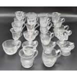 A selection of twenty-two Victorian, cut glass and other custard glasses and sweetmeats