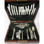 An American sterling silver part canteen of cutlery by Gorham, Plymouth pattern Pat 1911,