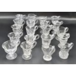 Twenty assorted custard glasses, sweetmeats and syllabubs