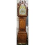 An early 19th century eight day striking long case clock by Mussel White of Bigester with silvered