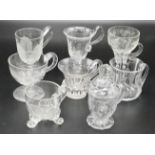 Eight assorted Victorian and later custard glasses and sweetmeats