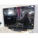 TOSHIBA 32" LCD TELEVISION, ONE REMOTE