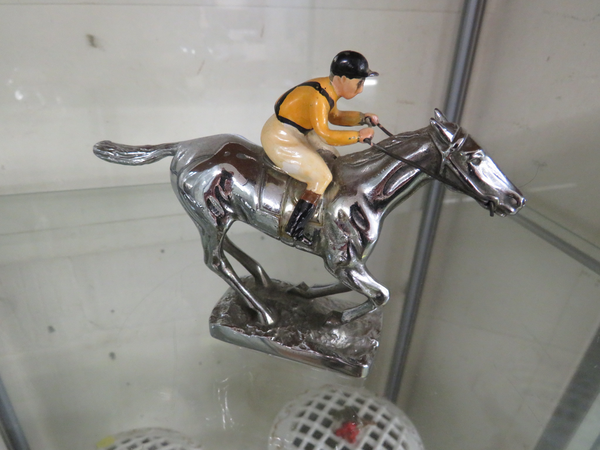 LOUIS LEJEUNE CAR MASCOT IN THE FORM OF HORSE AND JOCKEY MARKED MADE IN ENGLAND LL MASCOTS, AND A - Image 2 of 6