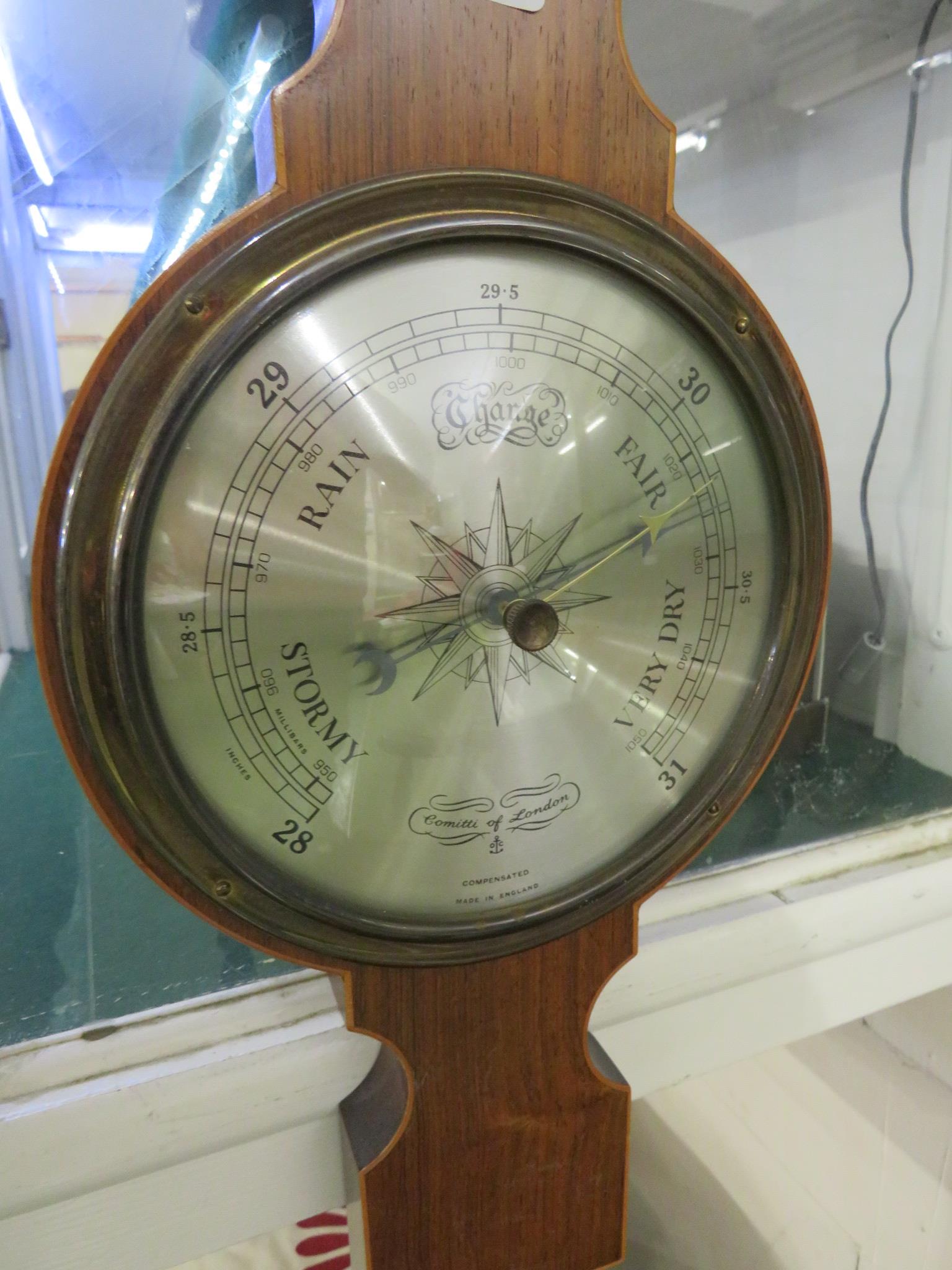 COMITTI OF LONDON BAROMETER AND THERMOMETER - Image 2 of 2