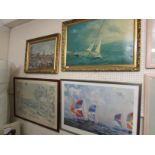 FOUR FRAMED PRINTS INCLUDING SAILING BOATS AND GRAND CANYON