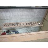 VINTAGE CAST ALUMINIUM TWO-SIDED SIGN (GENTLEMEN)