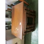 NEST OF THREE MID WOOD OCCASIONAL TABLES