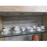 ROYAL MALVERN TEACUPS AND SAUCERS AND ROYAL STUART TEACUPS AND SAUCERS