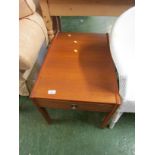 TEAK OCCASIONAL TABLE WITH SINGLE DRAWER