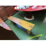 PINE TOP WOOD DINING BENCH SEAT