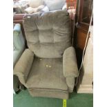 PRIDE ELECTRIC LIFT AND RISE RECLINING ARMCHAIR IN A BROWN UPHOLSTERY