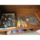 SELECTION OF SILVER-PLATED CUTLERY