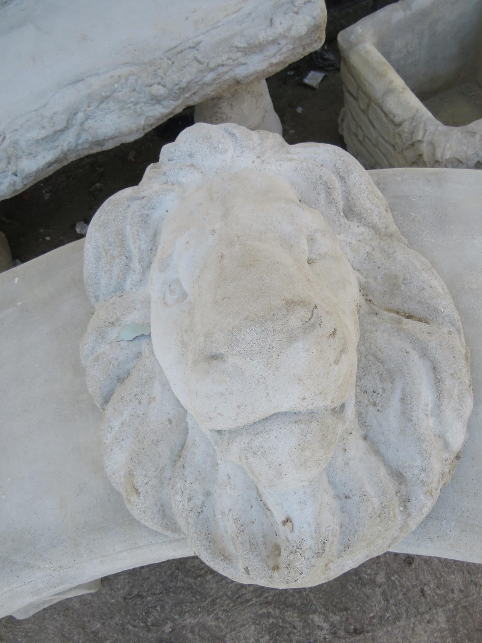 COMPOSITE STONE LION WALL MASK