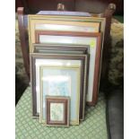 NINE FRAMED PICTURES AND PRINTS