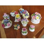 SELECTION OF AYNSLEY CHINA, ROYAL DOULTON AND ROYALE STRATFORD CHINA POSIES