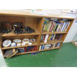 FOUR SHELVES OF BOOKS INCLUDING RELIGIOUS TITLES