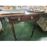 MAHOGANY DROPLEAF PEMBROOK TABLE WITH SINGLE DRAWER (AF)