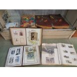 TWO VICTORIAN PHOTOGRAPH ALBUMS WITH CONTENTS, FOUR VINTAGE SCRAPBOOKS WITH CONTENTS INCLUDING