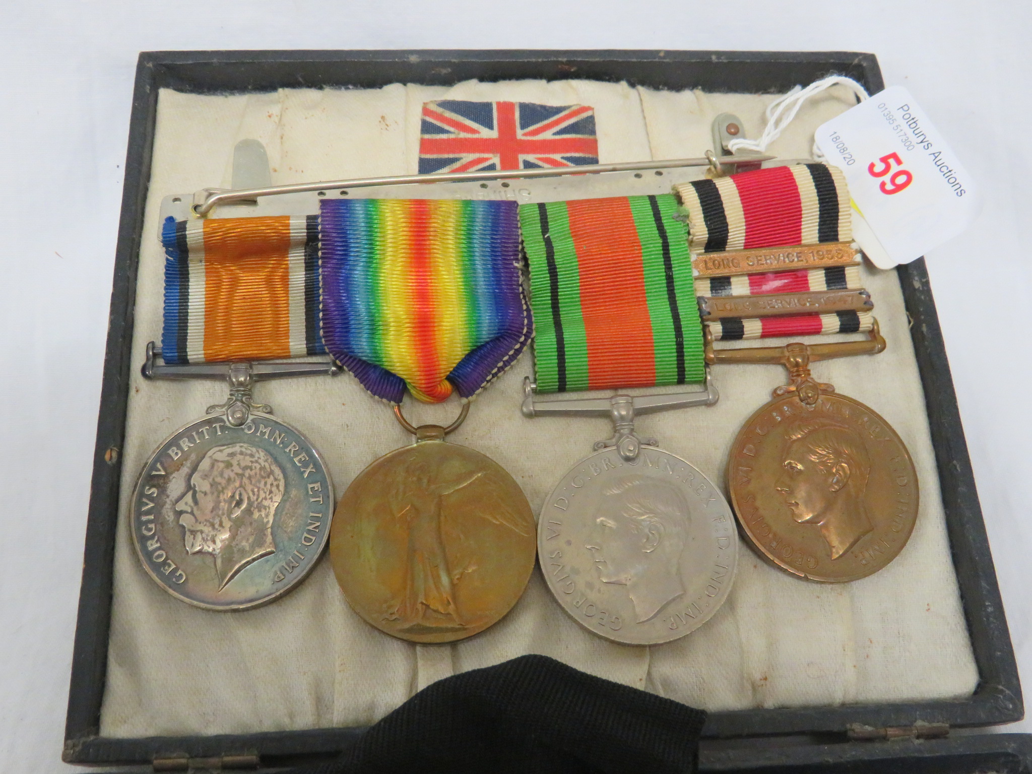 A GROUP OF FOUR MEDALS: BRITISH WAR MEDAL 1914-20 NAMED TO 49532 PTE. R.S. BLECKLEY. SUFF.R - Image 3 of 4