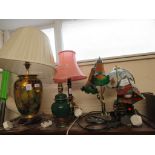 SIX ASSORTED TABLE LAMPS