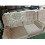 PAIR OF TWO-SEATER SOFAS IN BEIGE UPHOLSTERY