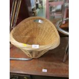 WICKER TWO-HANDLED BASKET