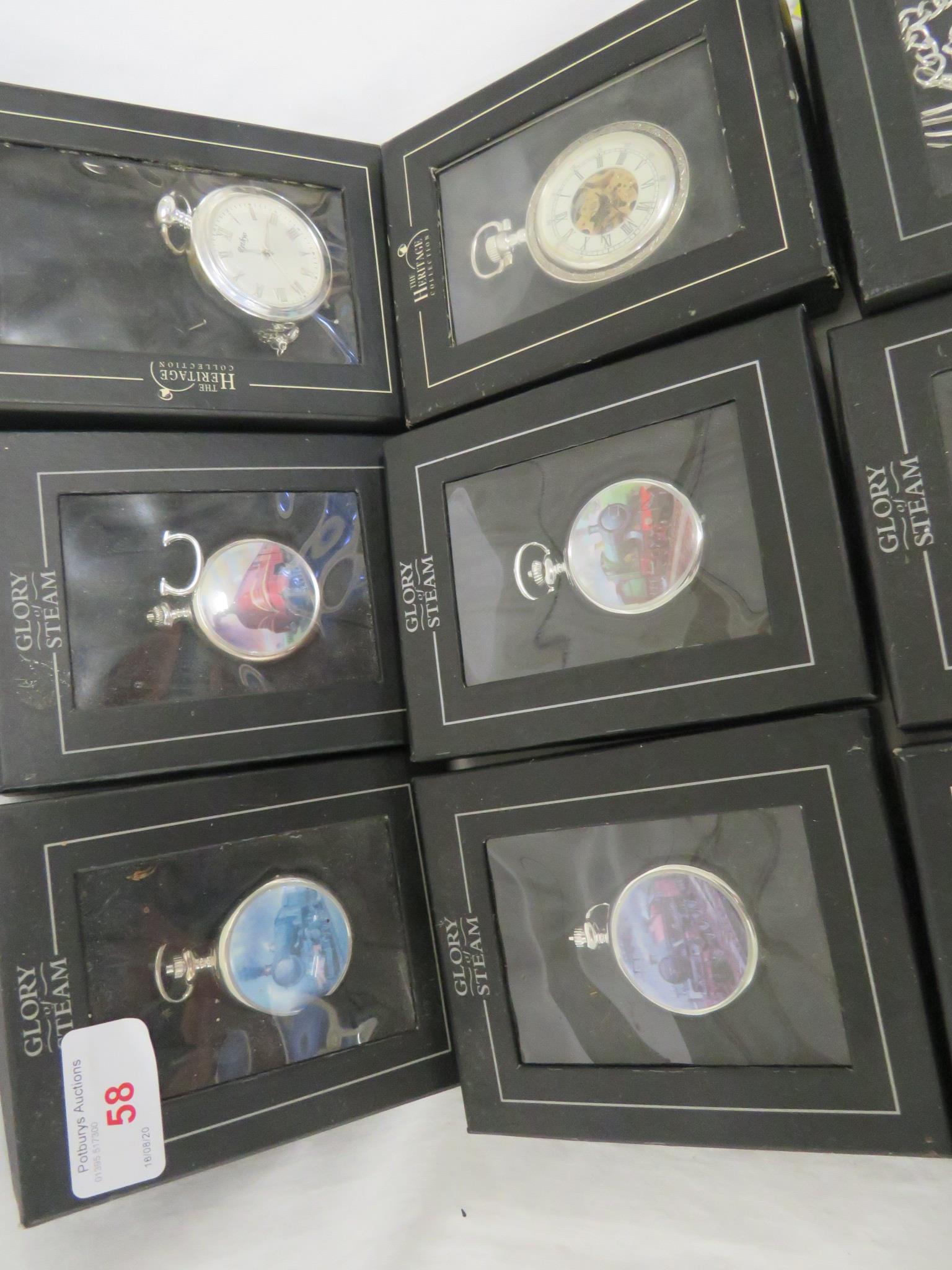 TEN BOXED ATLAS EDITIONS COLLECTABLE POCKET WATCHES - Image 2 of 2