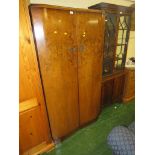 SHRAGER MAHOGANY VENEERED FITTED WARDROBE